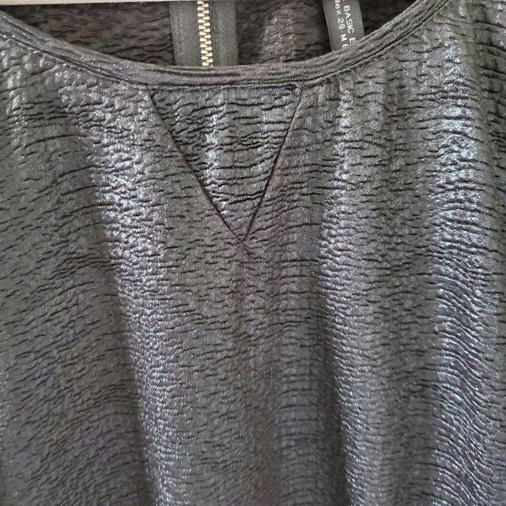 Zara Basic Evening Textured Shimmer Effect Tunic - image 2